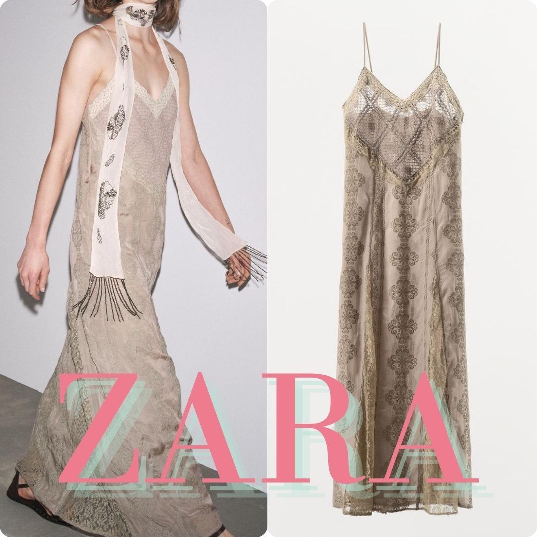 ZARA 刺繍レースワンピース 1377/505