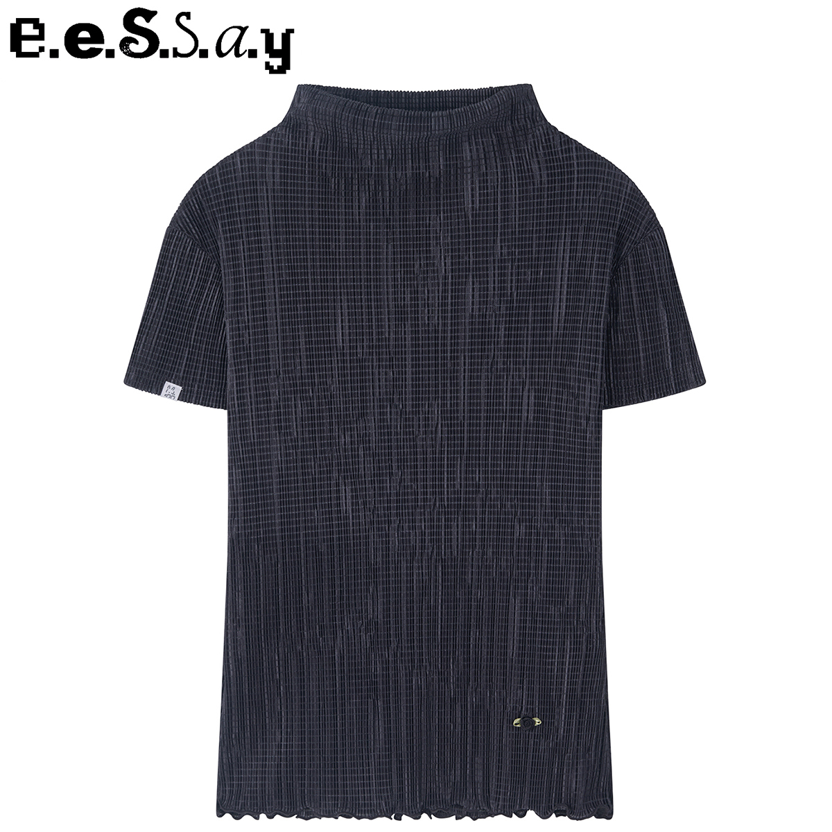 ★eessay★MOUSSE MOCK NECK TOP - DARK CHARCOAL★韓国送料込