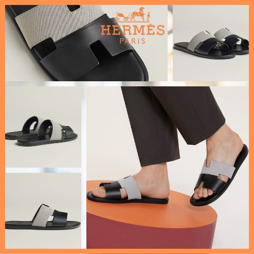 【モダン♡】HERMES Izmir サンダル《キャンバス×レザー》