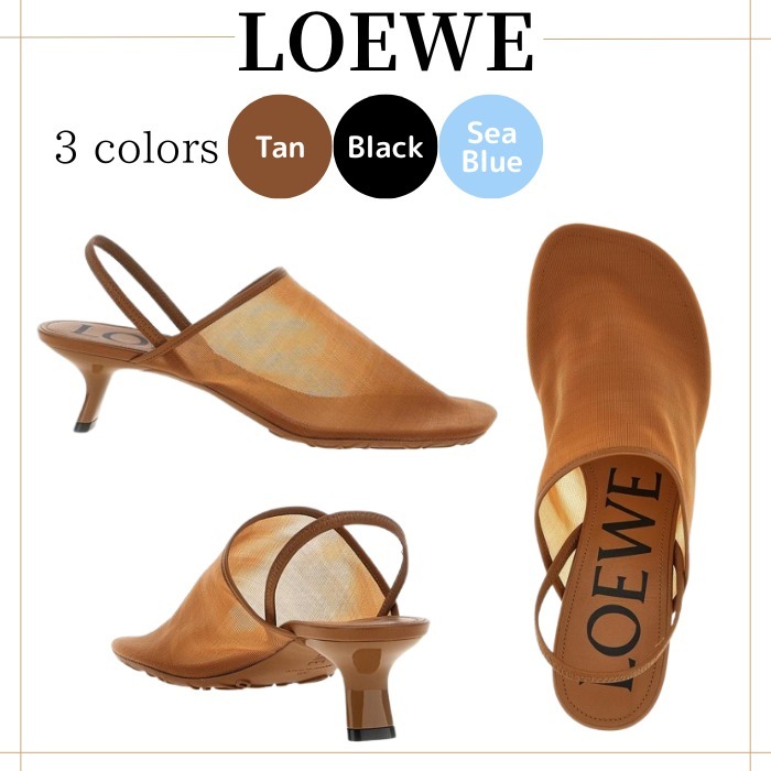 カラバリ☆直営店 LOEWE ペタル スリングバッグ ヒールサンダル