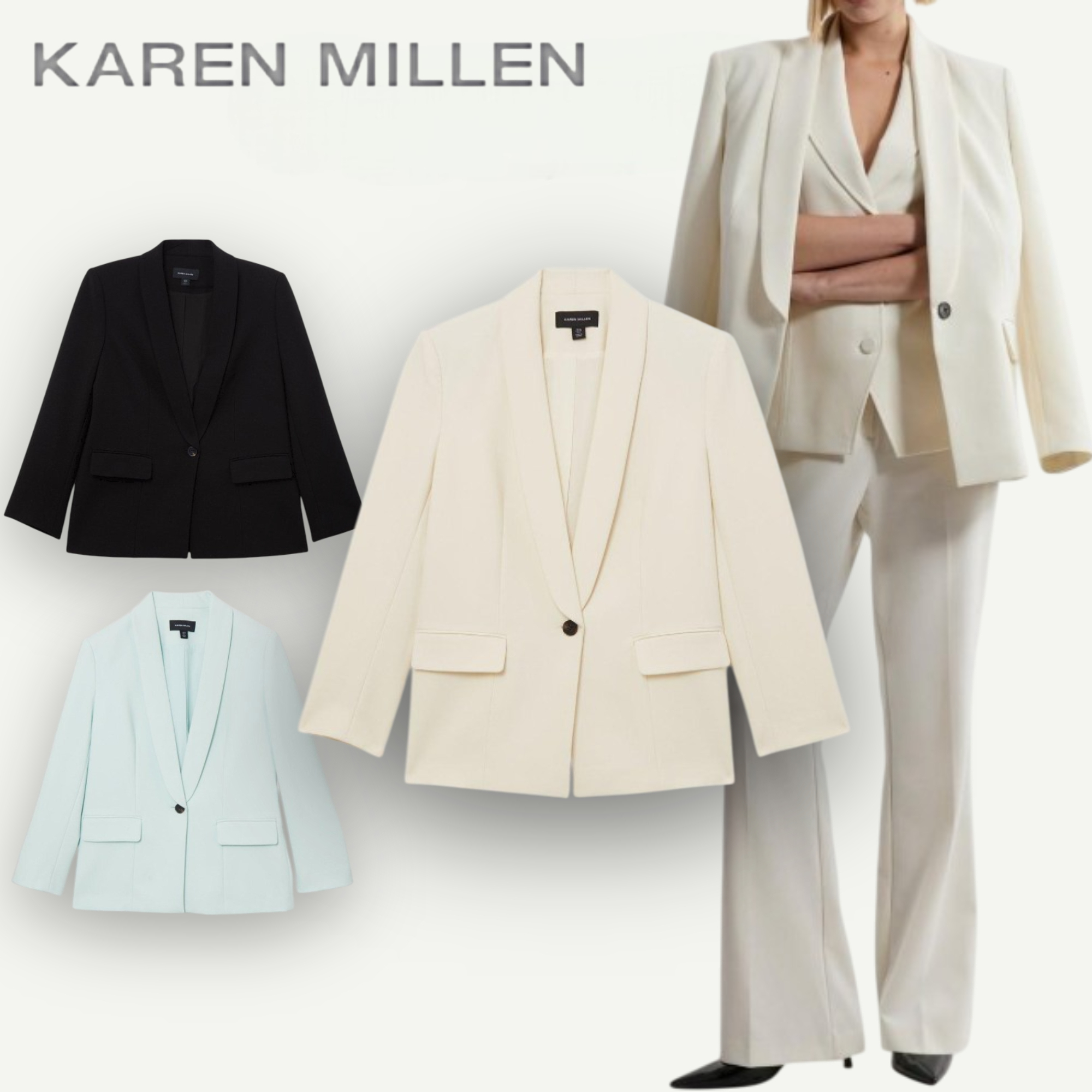 【KAREN MILLEN】テイラード シングルブレスト ジャケット