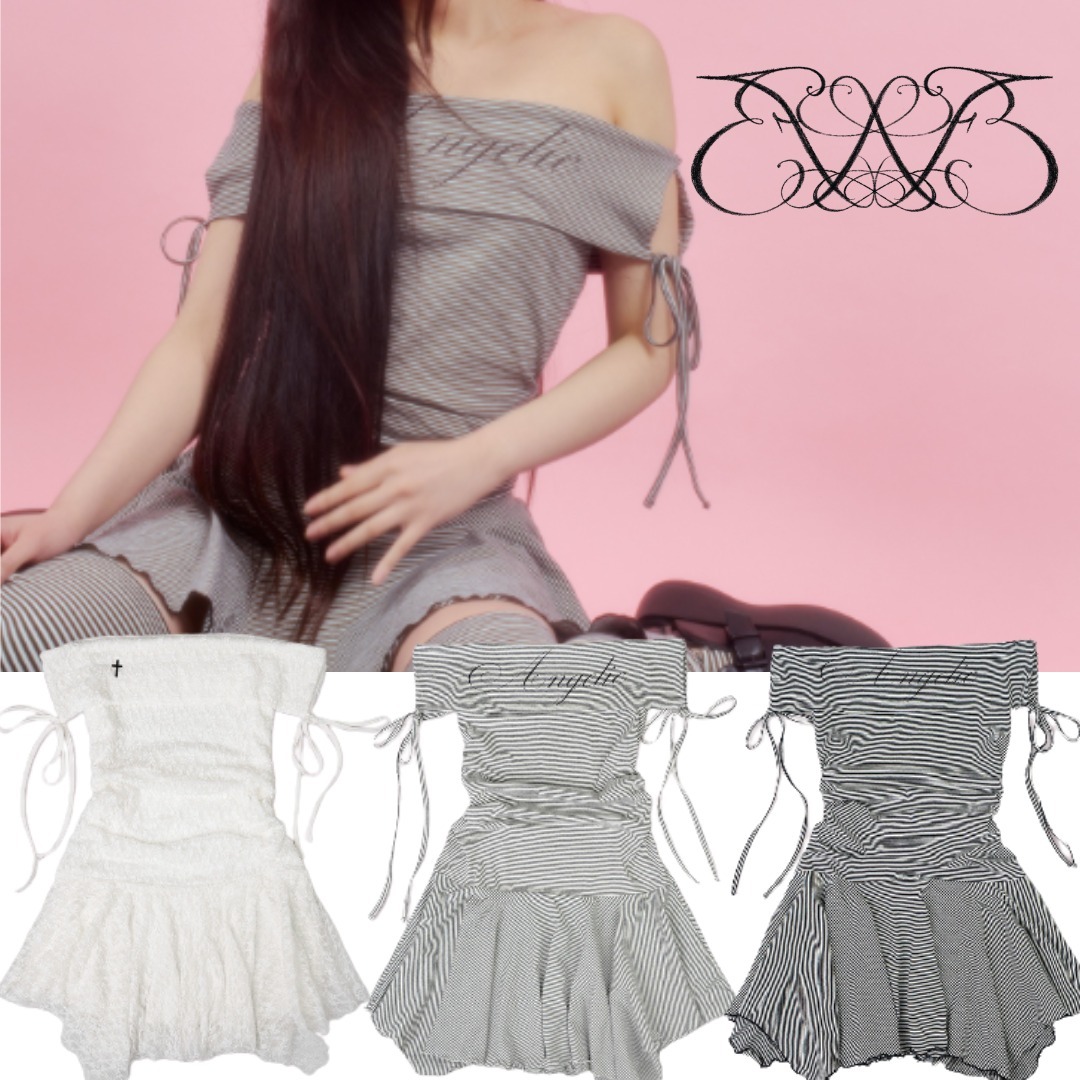 ワンピース elfelfelf archives 25ss ANGELIC STRIPE DRESS