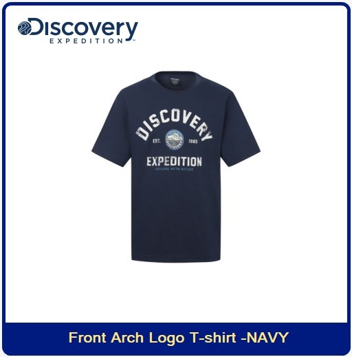 【DISCOVERY EXPEDITION】 Front Arch Logo T-shirt ‐NAVY