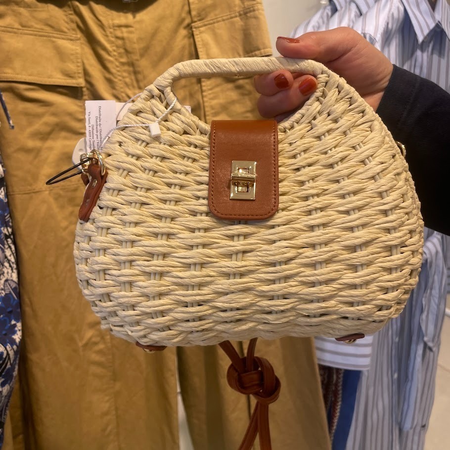 CANOSA ラフィア風 ハンドバッグ