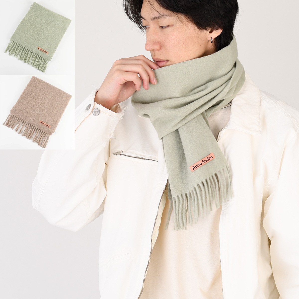 【国内即発】ACNE STUDIOS フリンジウールスカーフ - スキニー