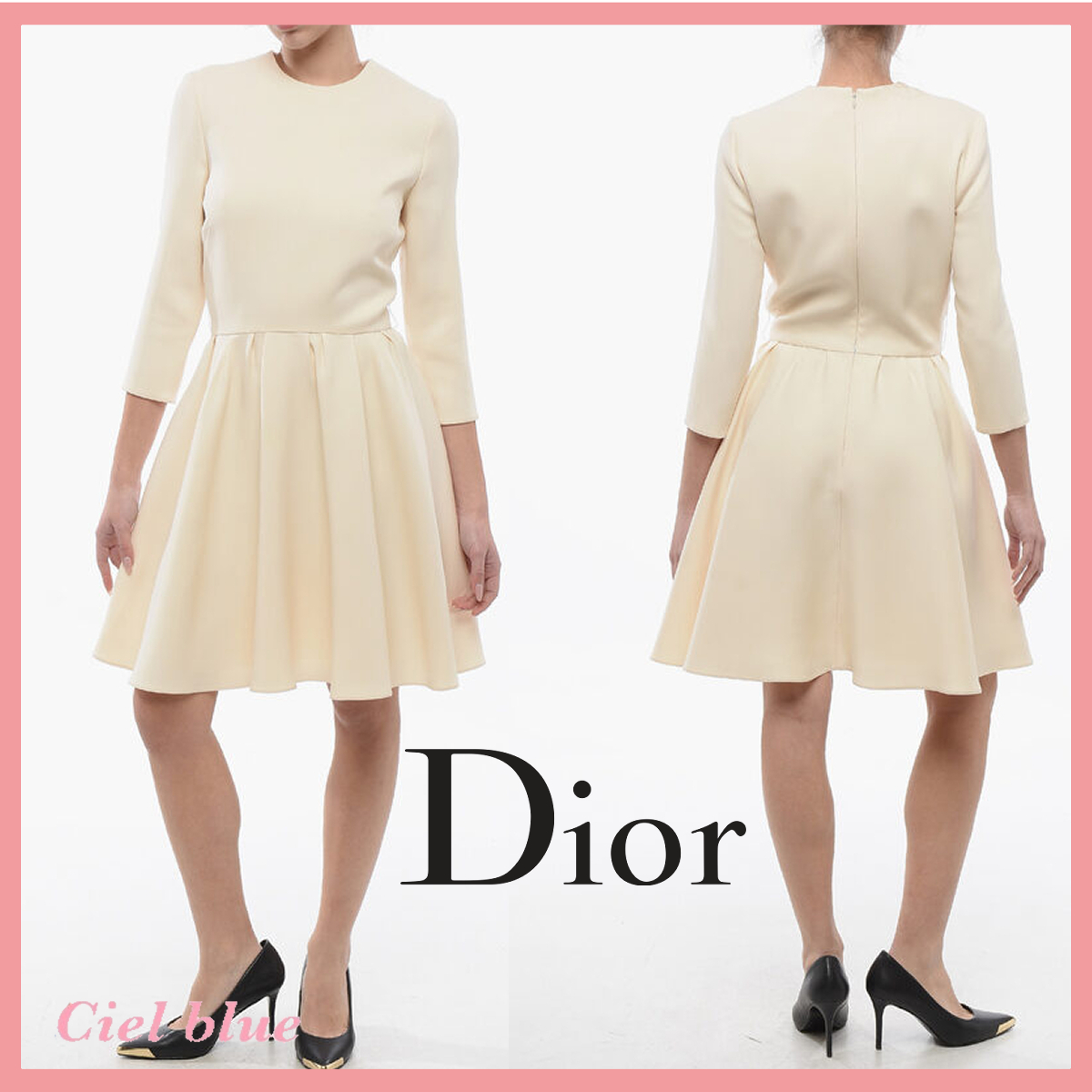♡関税送料込♡DIOR ウールブレンドフレアドレス