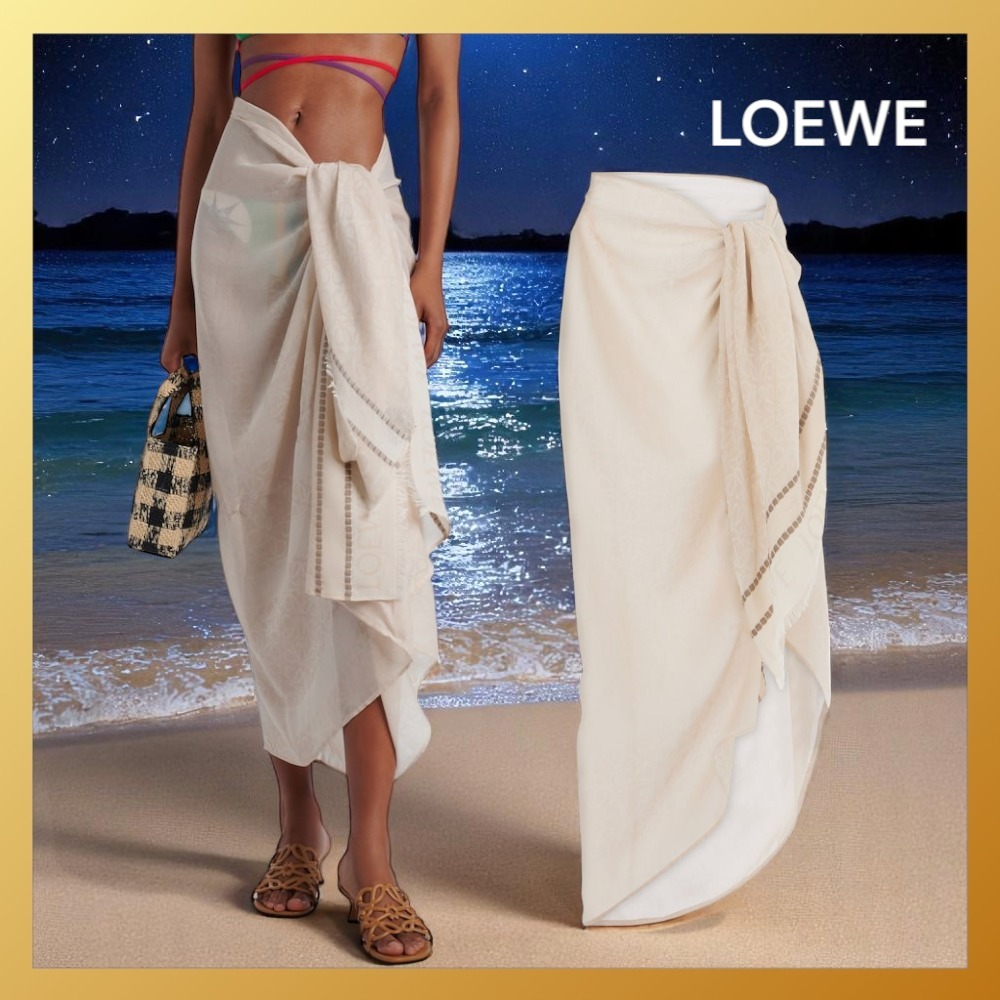 【LOEWE】ロエベ セミシースルーのビーチカバーアップ