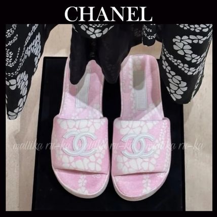 【爽やかピンク】◆CHANEL◆サンダル CHANELトゥーリングサンダル ピンクゴールド シャネル（サンダル