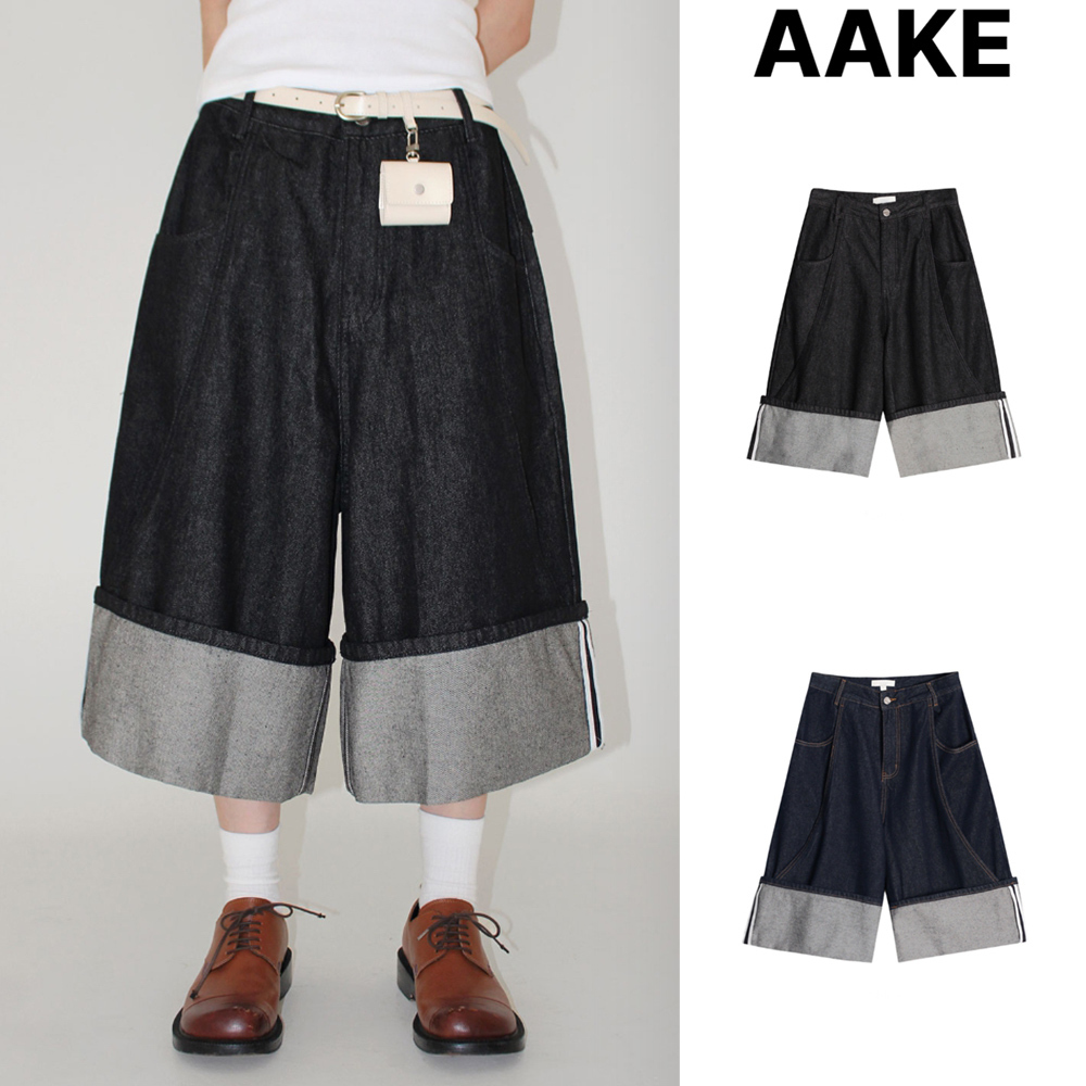 【AAKE】ROLL-UP BERMUDA DENIM