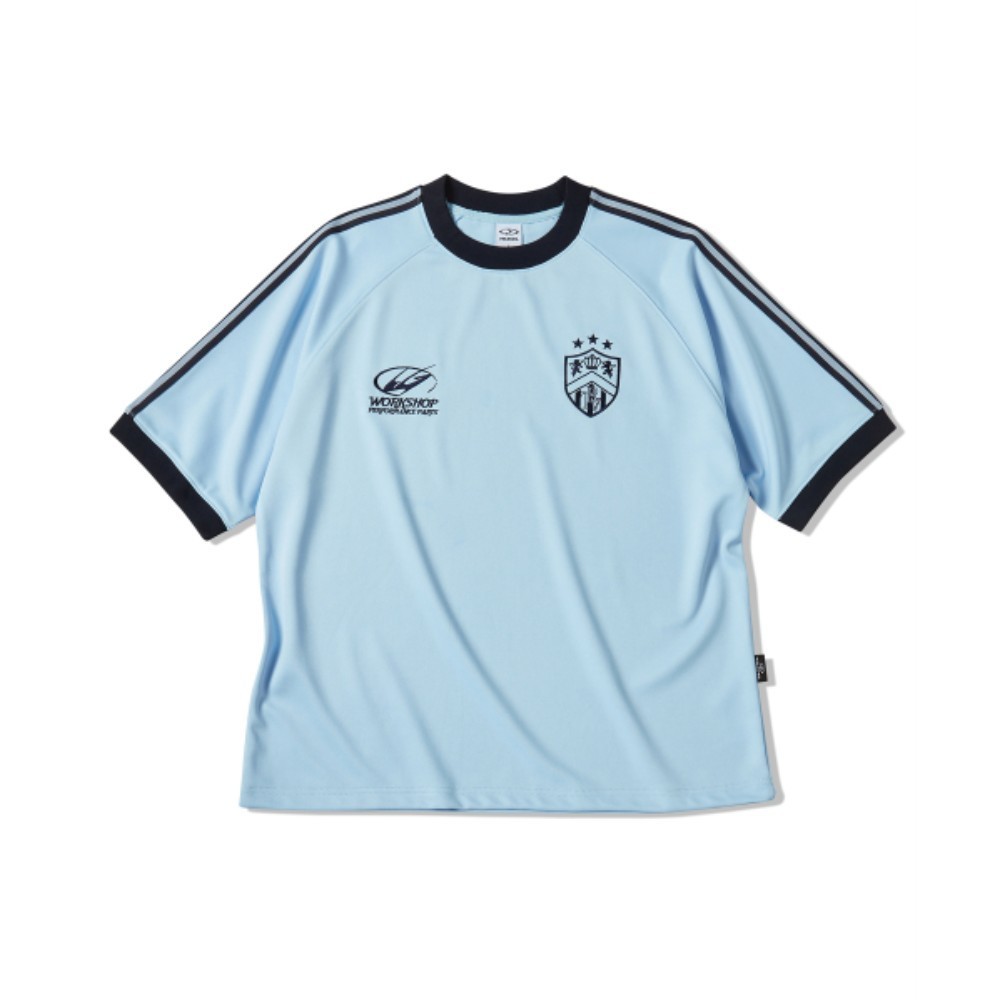 ★TRAVEL★ Jersey Track Short Sleeve T-shirt Light Blue