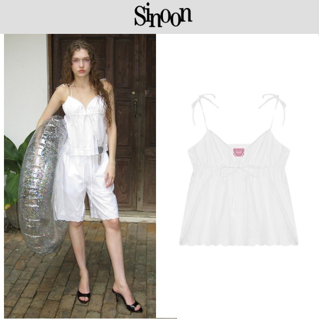 【Sinoon】 Rose Scallop Sleeveless