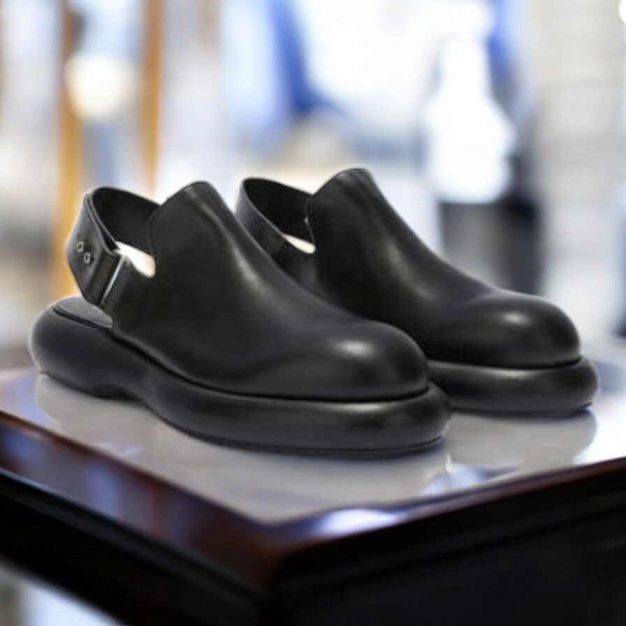 直営店☆JIL SANDER☆ 無地 ロゴ ストラップ サボ サンダル