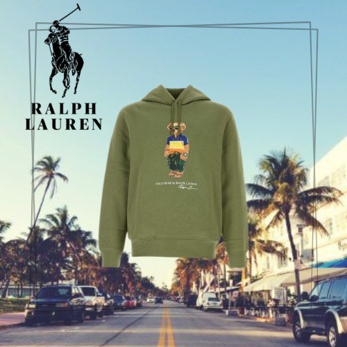 パーカー・フーディ Polo Ralph Lauren Army Green Cotton Blend Sw