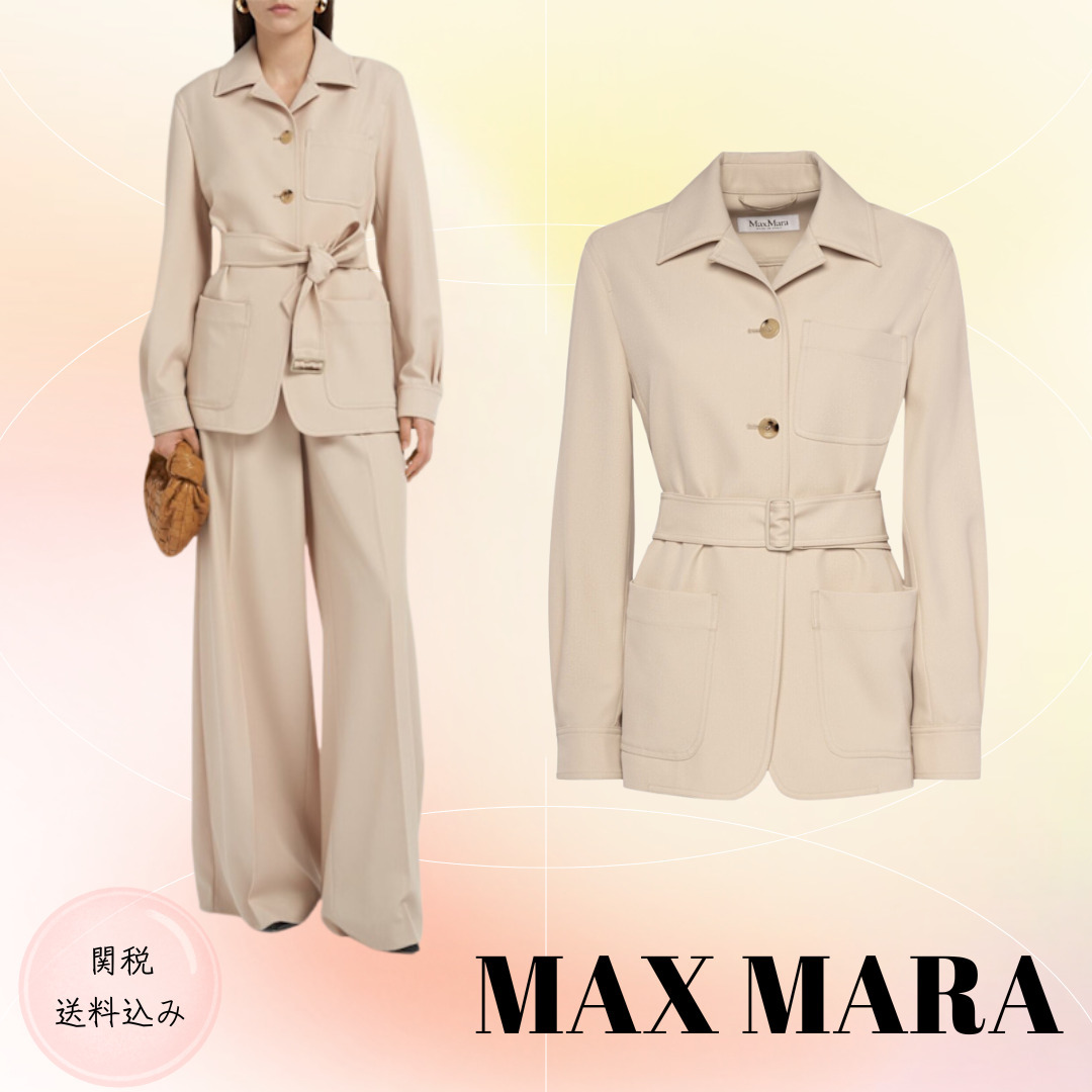 MAX MARA【関税送料込】Pulvino ギャバジンサファリジャケット