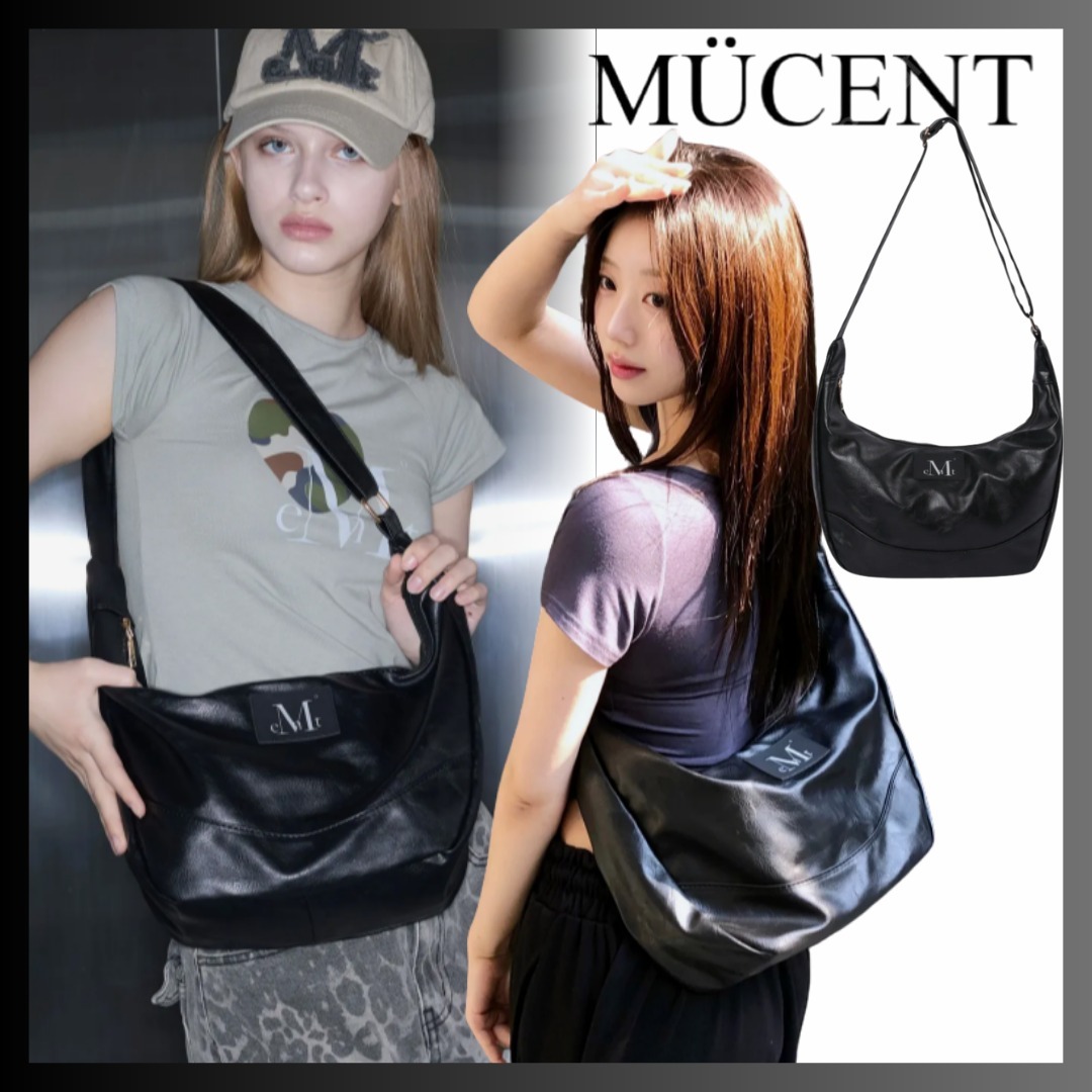 MUCENT☆大人気♪Croa One Buckle Leather Shoulder Bag Unisex