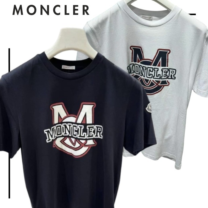 MONCLER モンクレール●バーシティ モノグラムロゴ半袖Tシャツ