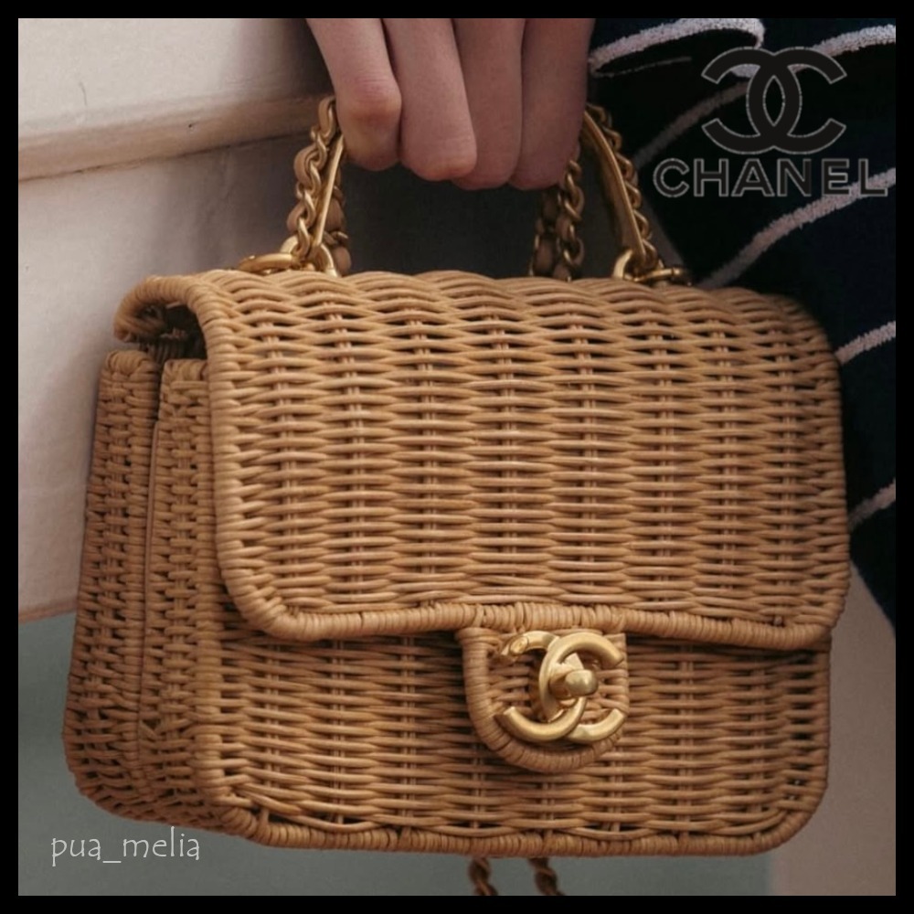 夏に持ちたい♡【CHANEL】かご バッグ トップハンドル ミニ