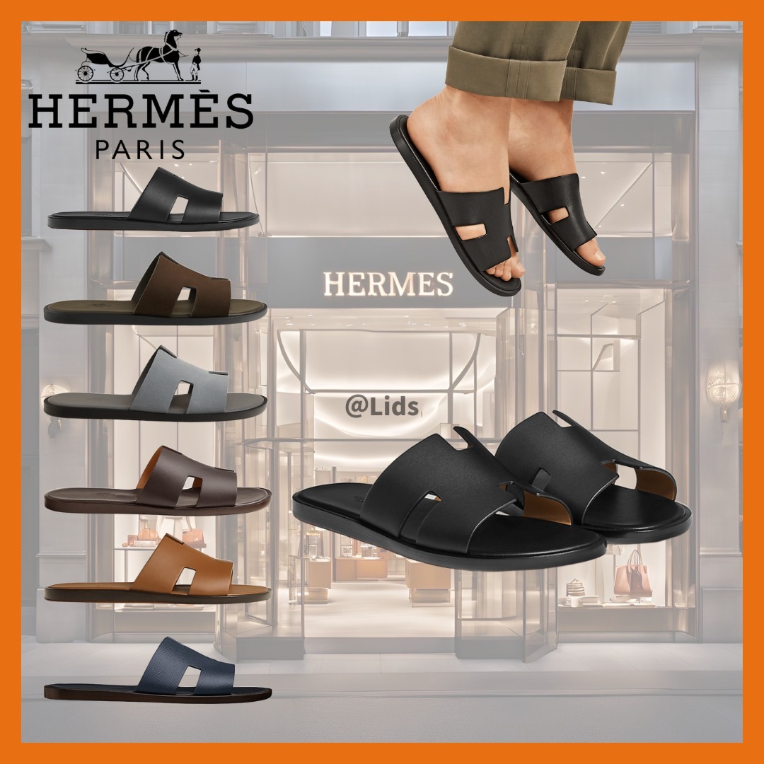 【レザーで魅せる存在感】HERMES メンズサンダル 《イズミール》