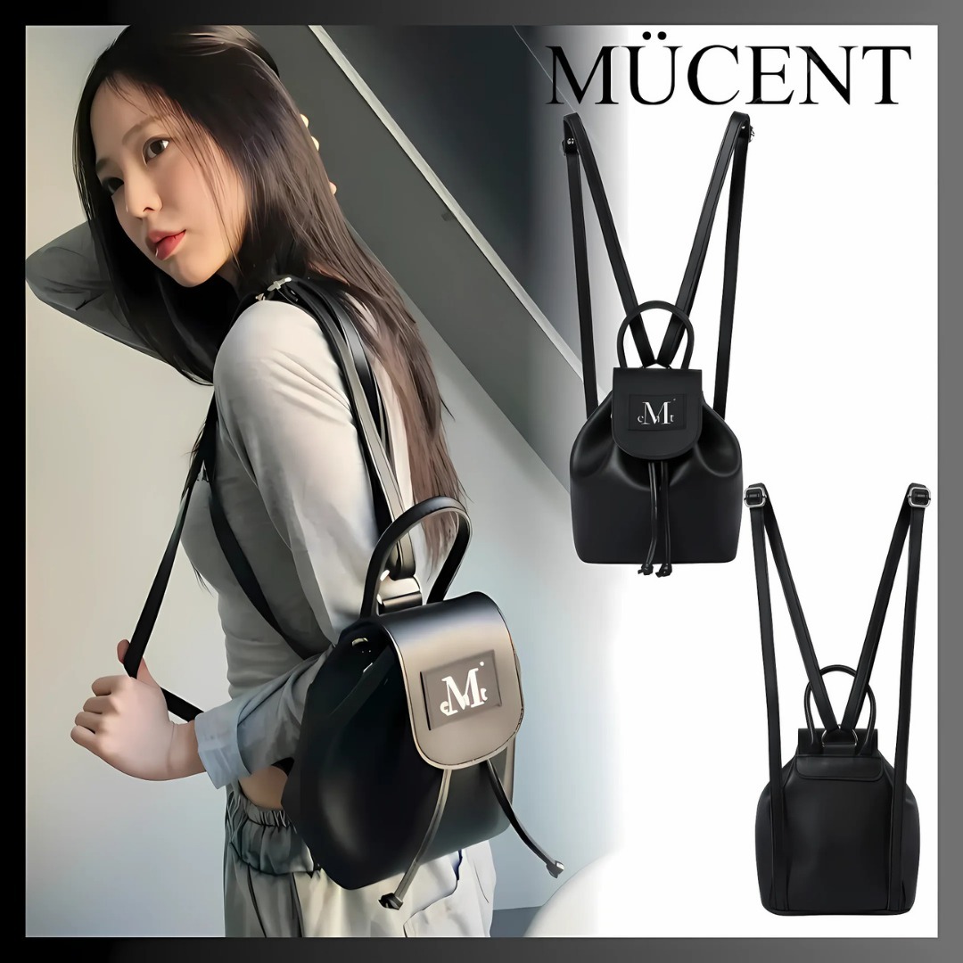 MUCENT☆大人気♪Slann Mini Leather String Backpack Unisex
