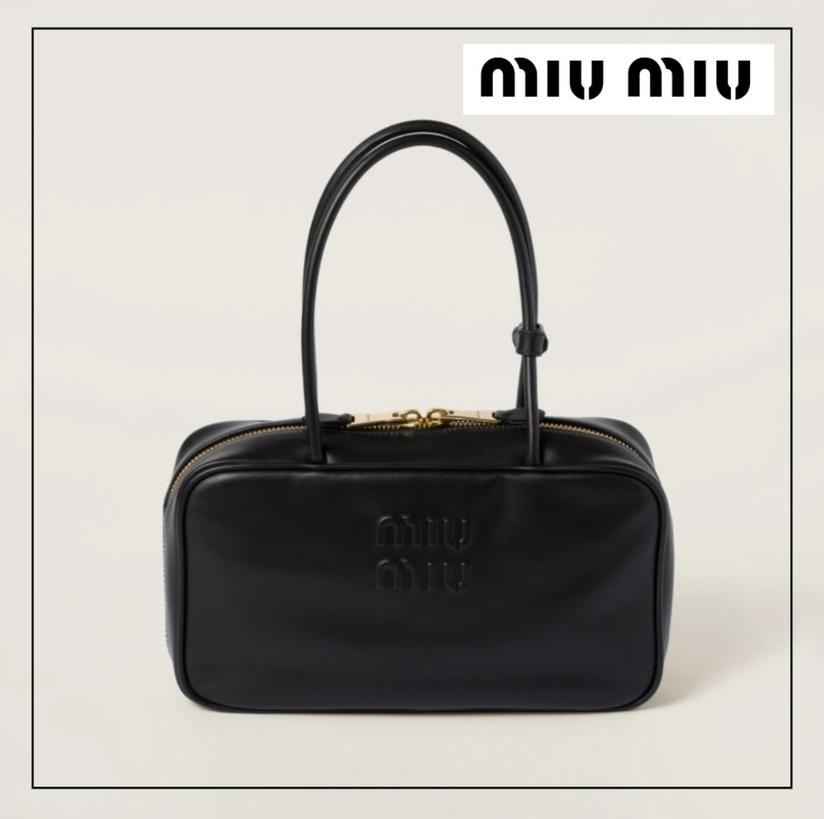 【miumiu】国内買付★レザー トップハンドルバッグ ミディアム