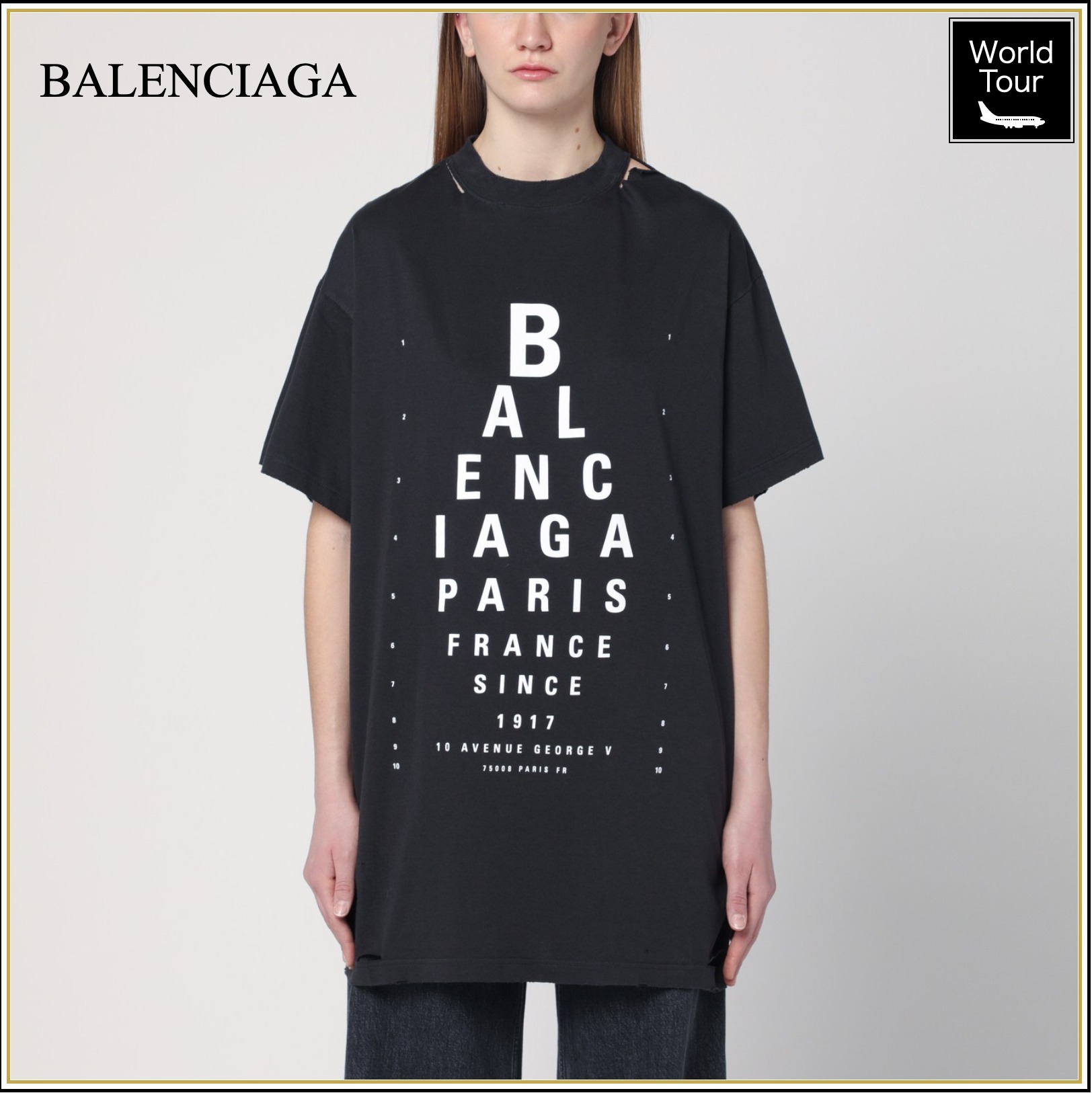 BALENCIAGA ウィメンズ Optical Tシャツ オーバーサイズ