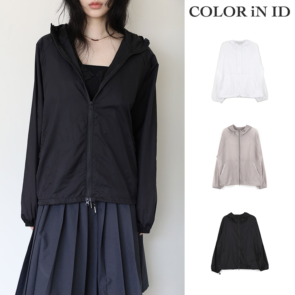 【COLOR iN ID】Thin see-through wind hood jumper