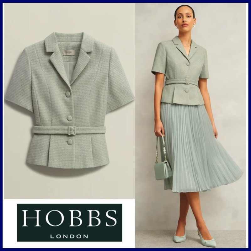 大人気!!【HOBBS】可憐ツイードジャケット♪華やかメタリック