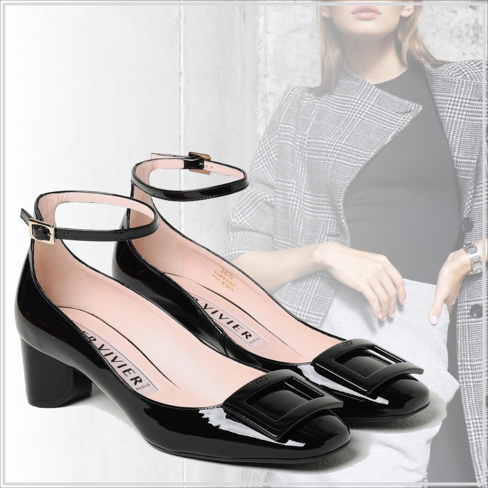 極上の輝き【Roger Vivier】パテント レザー パンプス