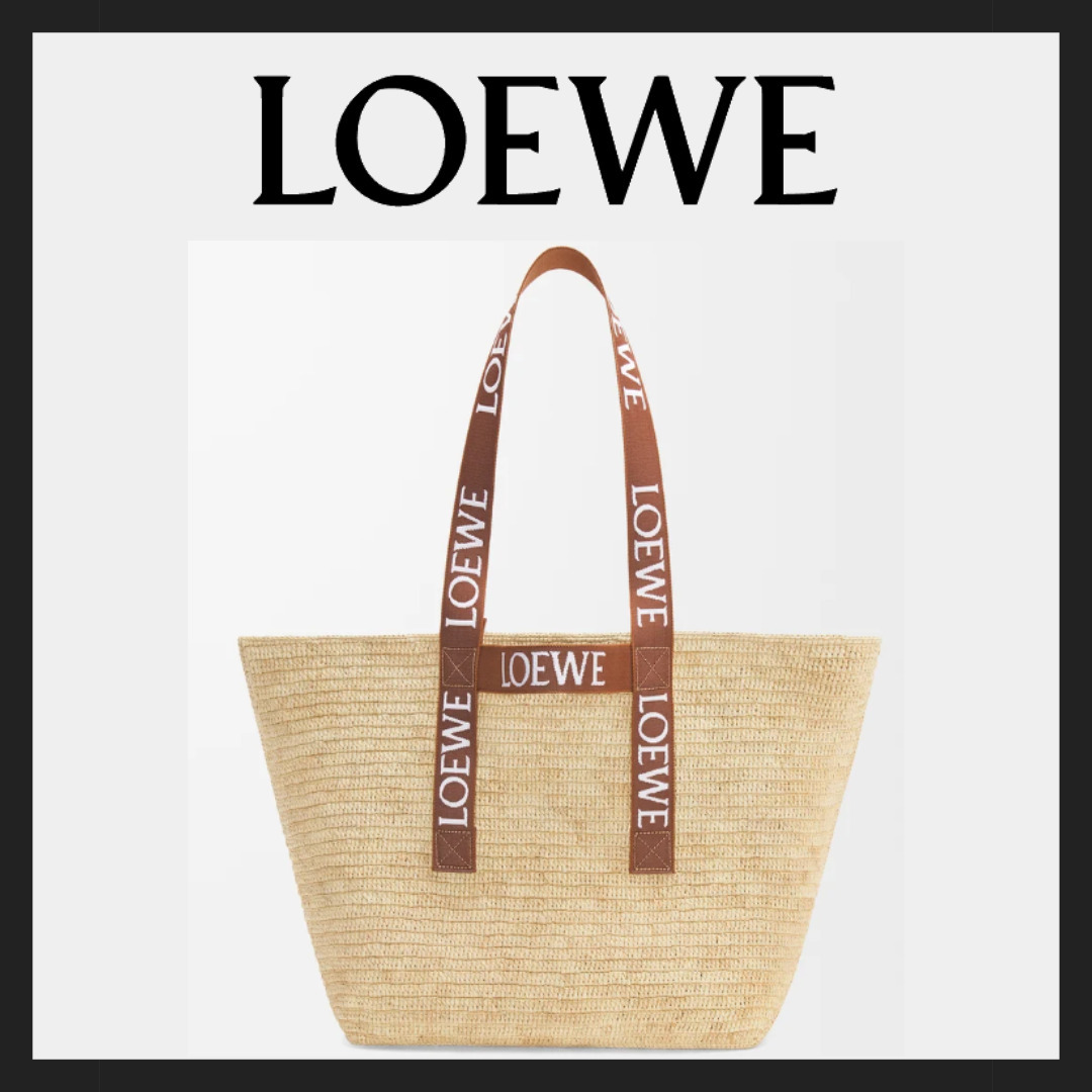 人気！【LOEWE】ラフィアの折りたたみ式ショッパー☆直営店買付