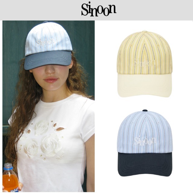 【Sinoon】 Stripe Cap 2色