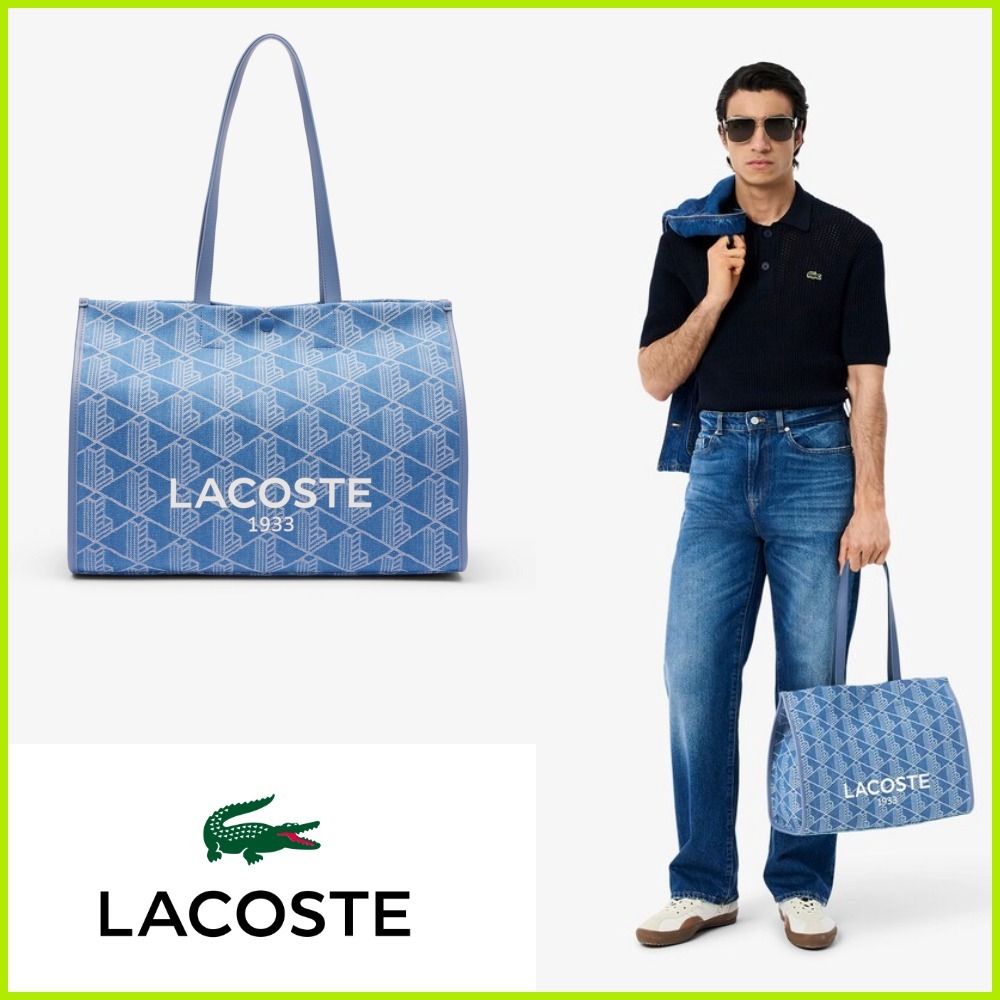 ☆LACOSTE☆ ジャカード ラージ トートバッグ