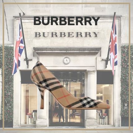 BURBERRY バーバリー パンプス ピンヒール ノバチェック ブラック