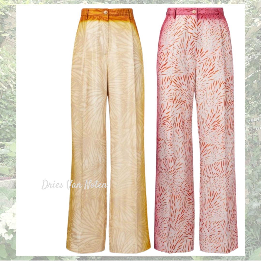 ☆DRIES VAN NOTEN☆ グラデーション×プリントシルクパンツ♪