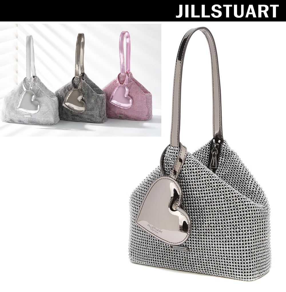 JILLSTUART◆[Heart Stella] Black cubic heart Tote bag Black