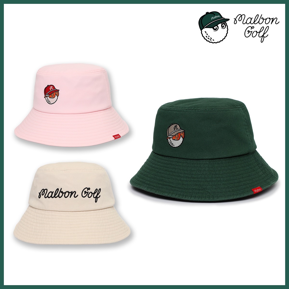 ★MALBON Golf★BLAZE BUCKET BASIC HAT★3カラー★ゴルフ
