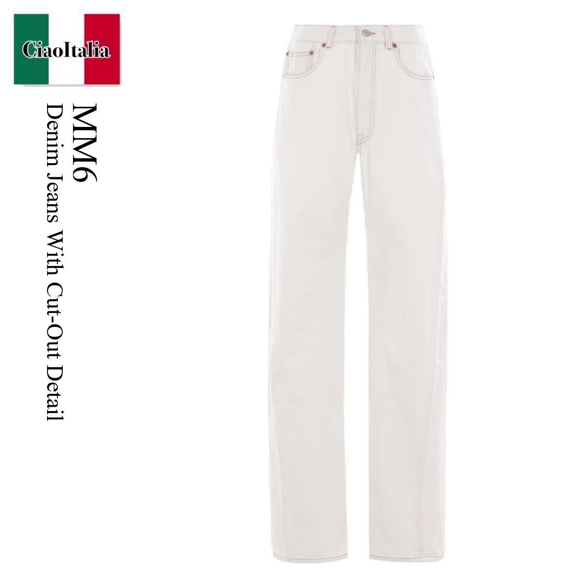 デニム・ジーパン Mm6 Denim Jeans With Cut-Out Detail