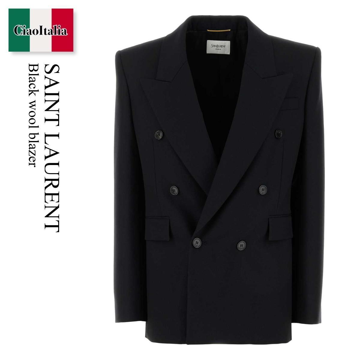 ジャケット Saint Laurent Black Wool Blazer