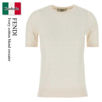 FENDI ホワイトビスコースセーター