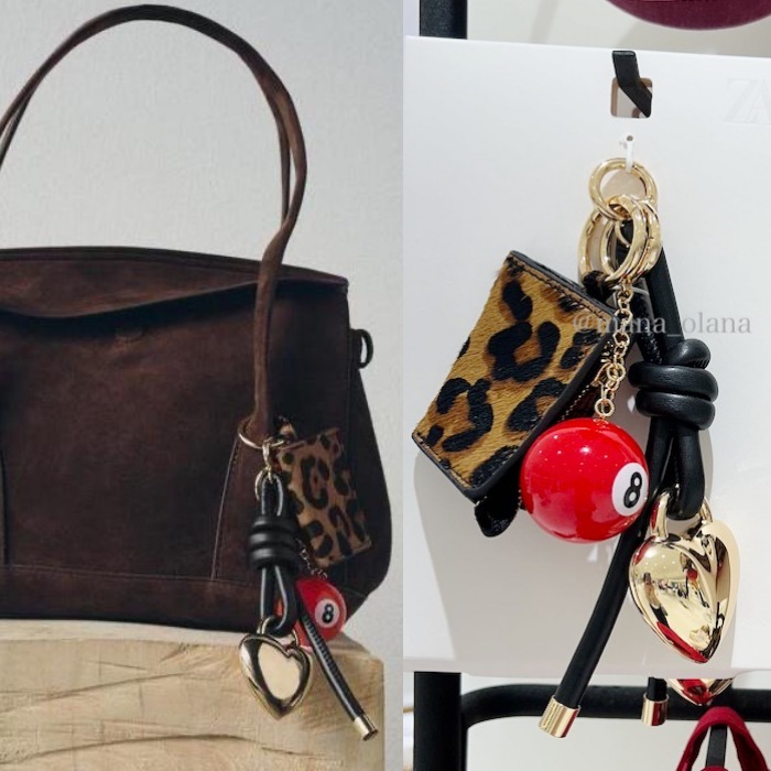 すぐ届く♪★ZARA★マルチチャーム付きコインケースキーホルダー