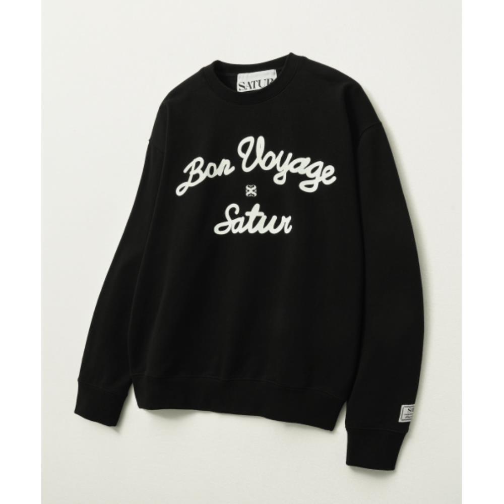 Tシャツ・カットソー SATUR Bon Voyage Sweatshirt Black SA251UTM08BLK0