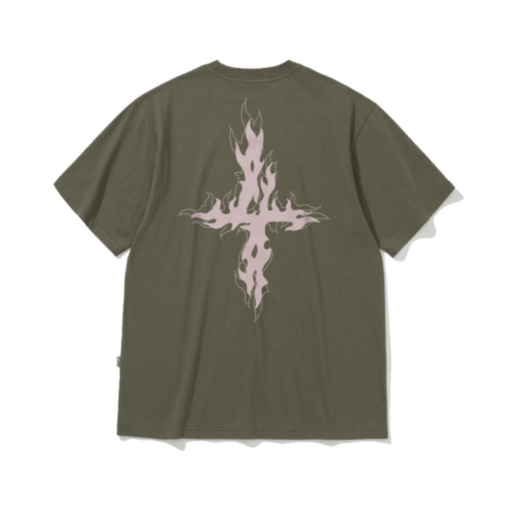 Tシャツ・カットソー NOT4NERD Flame 4 Symbol TShirts Khaki J1TS018BKH