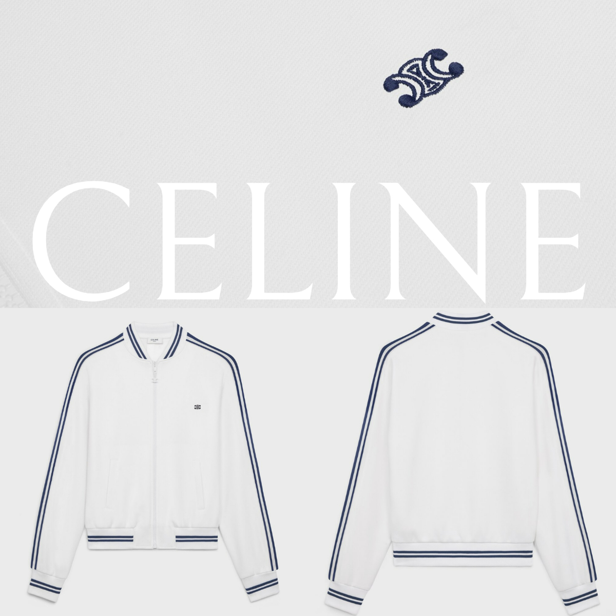 海外限定*CELINE*ジャージー トリオンフトラックジャケット
