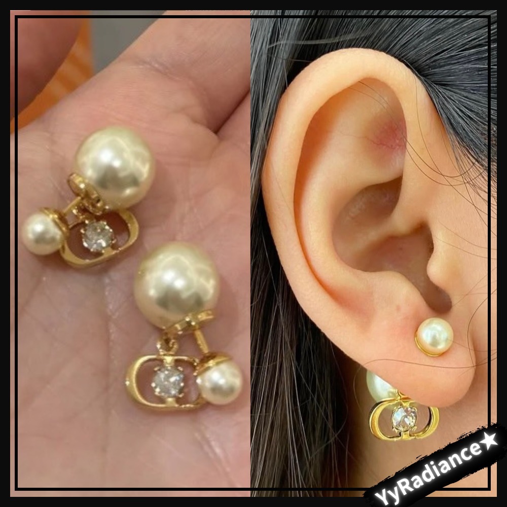 【パールとクリスタルが煌めく♡】DIOR ピアス