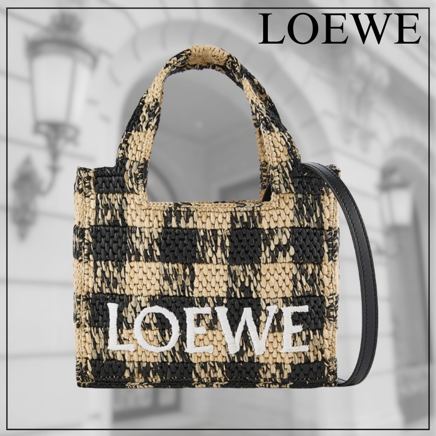 【LOEWE】Paula's Ibiza ミニ フォント ラフィア トートバッグ