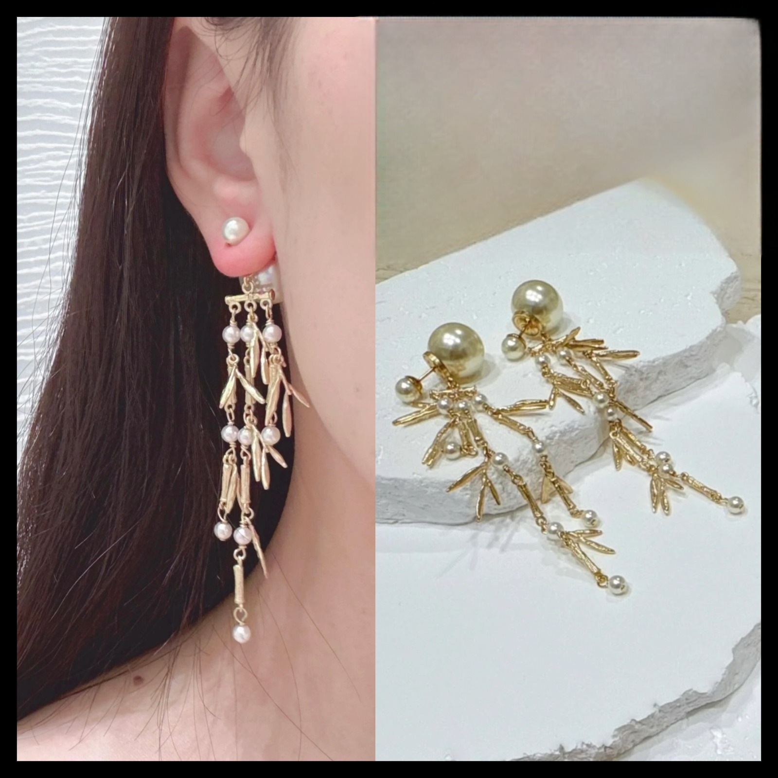 【自然の風景を上品に表現♪】ディオール★ピアス