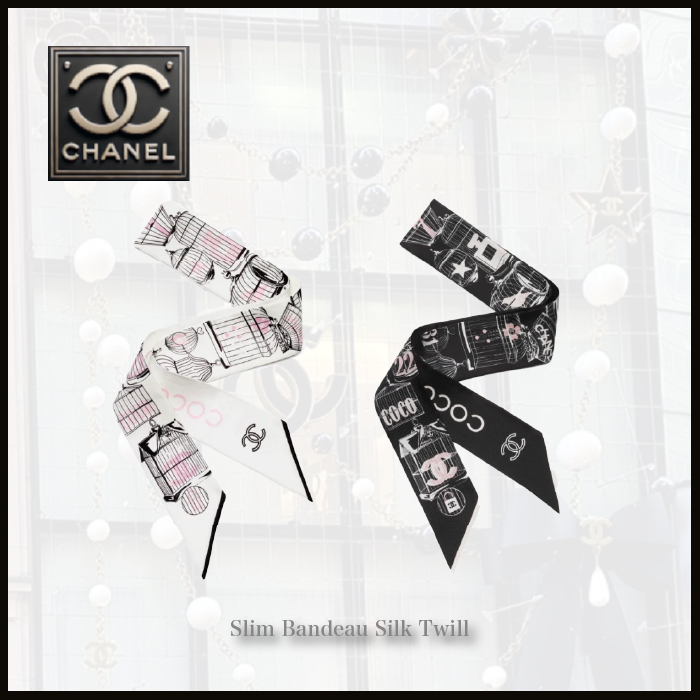 【モードな存在感】CHANEL ヘアバンド ツイリー シルクツイル