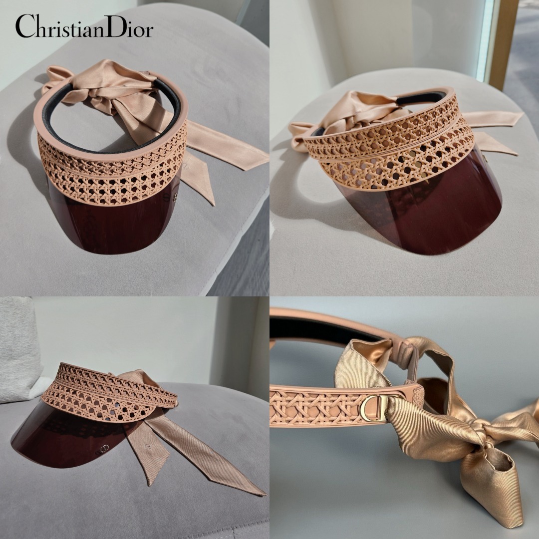 Dior ♦25ss リボンがあしらわれたバイザー