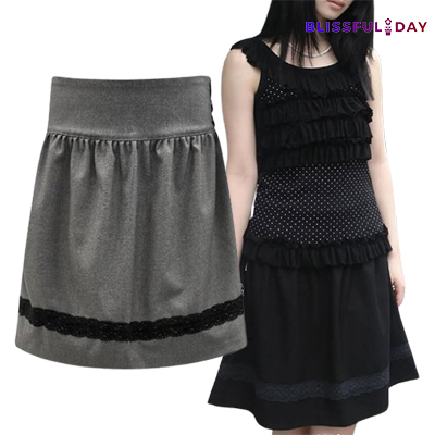 スカート [CHEMEHC] LACE MIDI SKIRT
