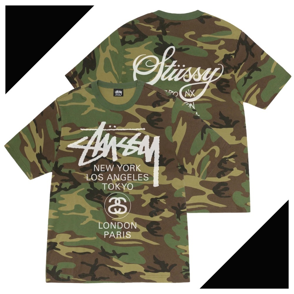 【Stussy】World Tour T-Shirts Camo 2025◆大人気・関税込◆