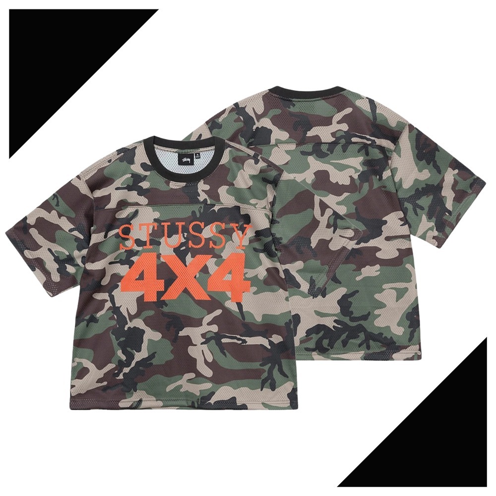 【Stussy】◆4x4 Mesh Football Jersey Camo◆大人気・関税込◆